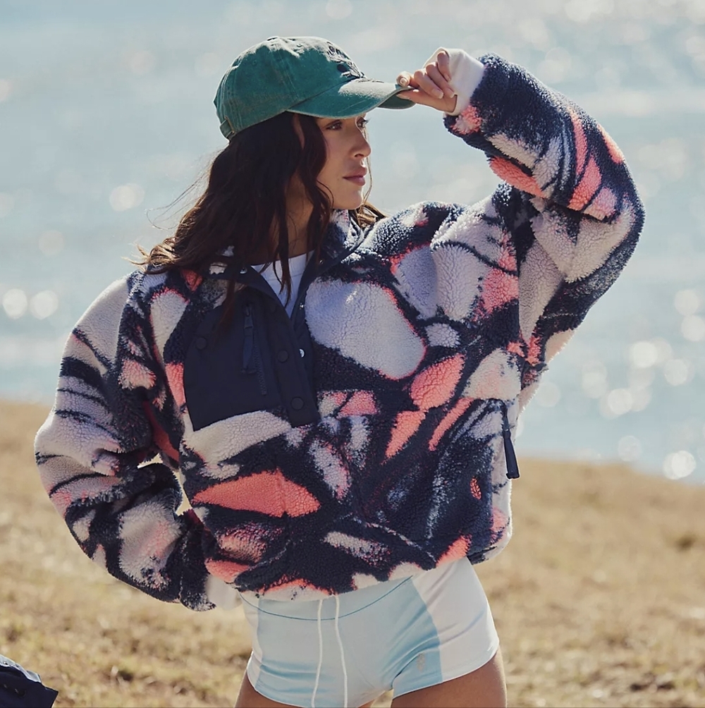 FP Movement By Free People Hit The Slopes Printed Fleece Pullover